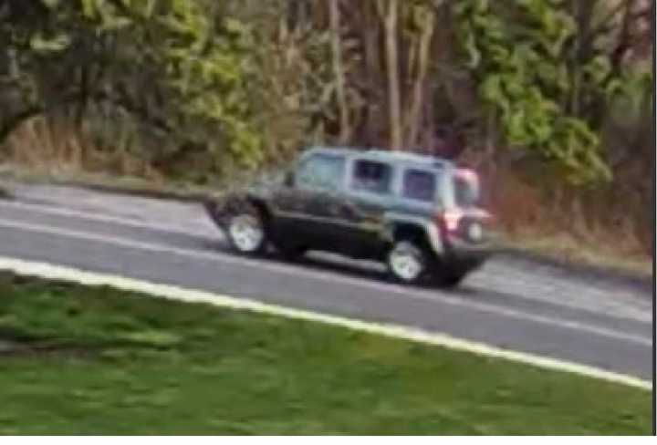 Know this vehicle? Police in Connecticut are searching for this grey Jeep that was driven by a man with &quot;chubby cheeks&quot; who attempted to lure a young girl.