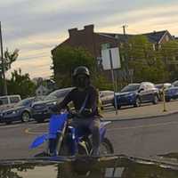 <p>A still image from the patrol car&#x27;s dash camera of the three other dirt biker riders who are wanted by the police.</p>