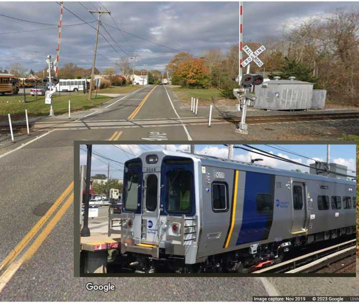 The area of the fatal train strike.