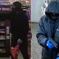 <p>Two armed robbers caught of on camera in York County.</p>