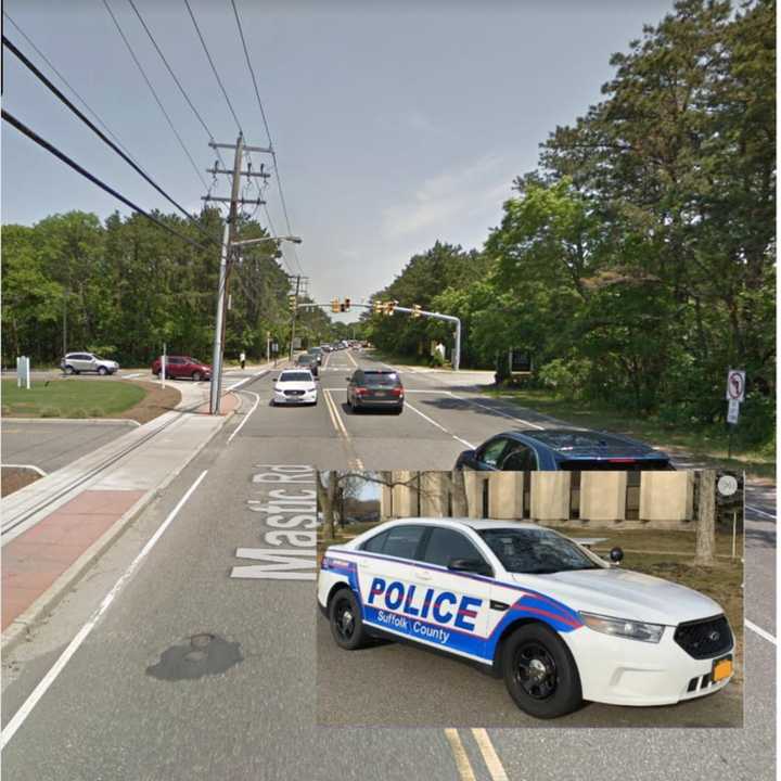 Mastic Road near Blanco Drive in Mastic Beach.