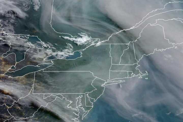 Smoke From Canadian Wildfires Causing Hazy Skies In Much Of Northeast