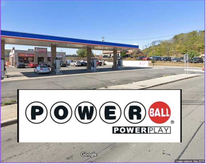 The Exxon gas station where the winning Powerball ticket was sold.