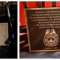 <p>The plaque commemorating the 2007 fire.</p>