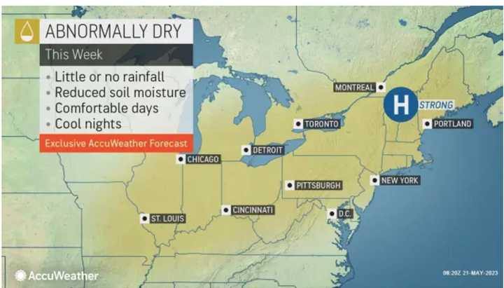 A rainmaking storm system that brought as much as 3 inches of precipitation to parts of the region will be followed by a big change in the weather pattern starting on Sunday, May 21.