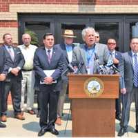 <p>Dutchess County Executive William O&#x27;Neil announces the Mirgrant issue.</p>