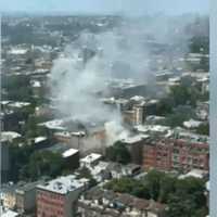 <p>A fire in downtown Jersey City.</p>