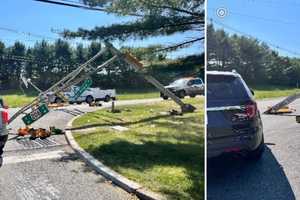 Route 206 Crash Takes Down Light Pole, Detours Morris County Traffic