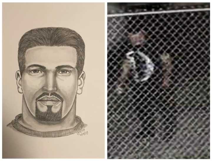 The composite sketch of the rape suspect.