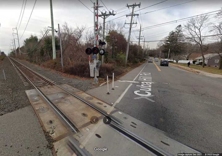 The area of the fatal train strike.