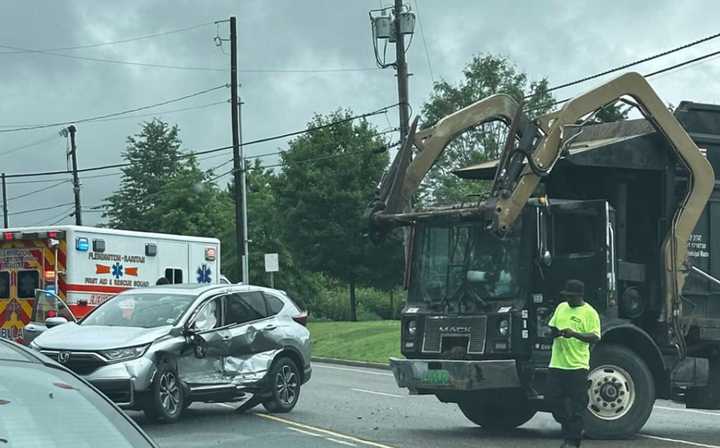 Emergency crews in Hunterdon County put their hydraulic tools to the test to free a trapped driver following a collision with a garbage truck on Route 31 during the late morning hours on Tuesday, June 27.