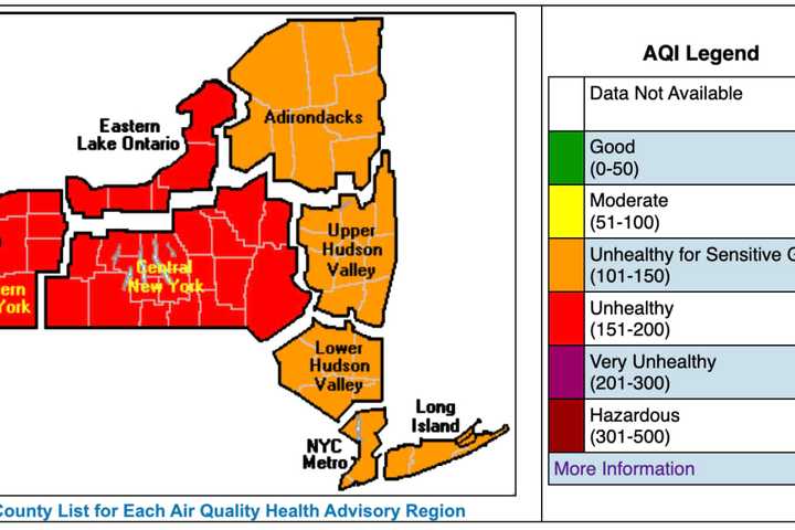 New Update - Smoky Skies: Air Quality Health Advisory Extended To All NY