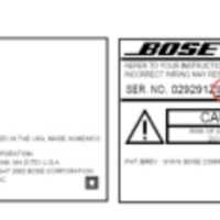 <p>Label of recalled Bose Bass Modules with serial number displayed as “SER. NO” and the date code (digits 8 through 11 of the serial number) circled</p>