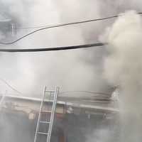 <p>The roof at Ristorante Piccolo collapsed.</p>