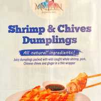 <p>Mulan Dumpling Shrimp &amp; Chives Dumplings” containing pork.</p>