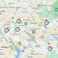 <p>The Pepco Outage Map on Tuesday, July 18.</p>