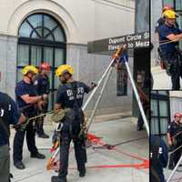 <p>DC Fire and EMS personnel were able to make the rescue.</p>