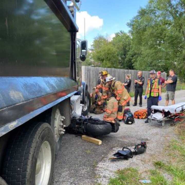 The scene of the crash in Montgomery County