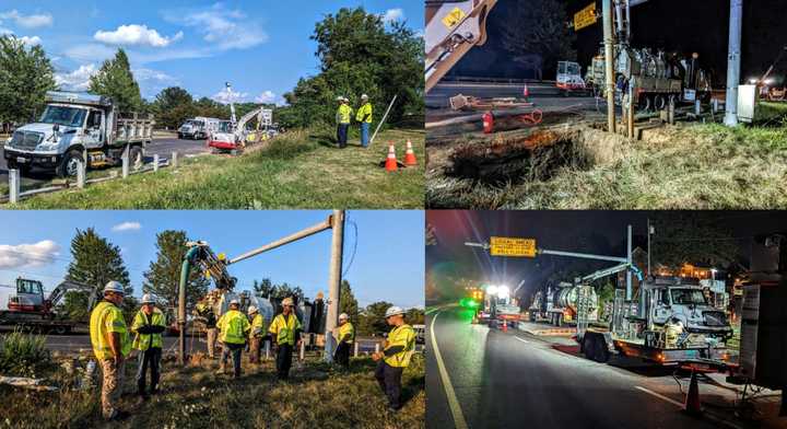 Crews worked around the clock to make repairs in Westminster.