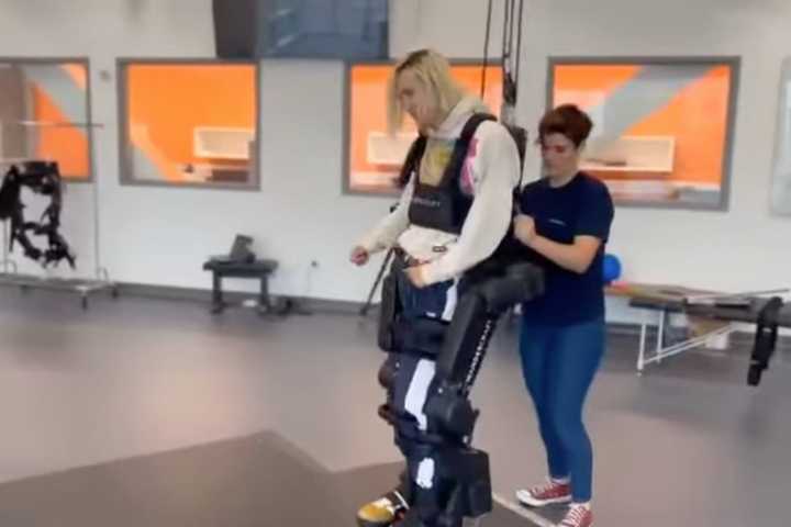 ‘I Kept Pushing Myself:’ NJ Skier Paralyzed In Accident Describes First Walk With Exoskeleton