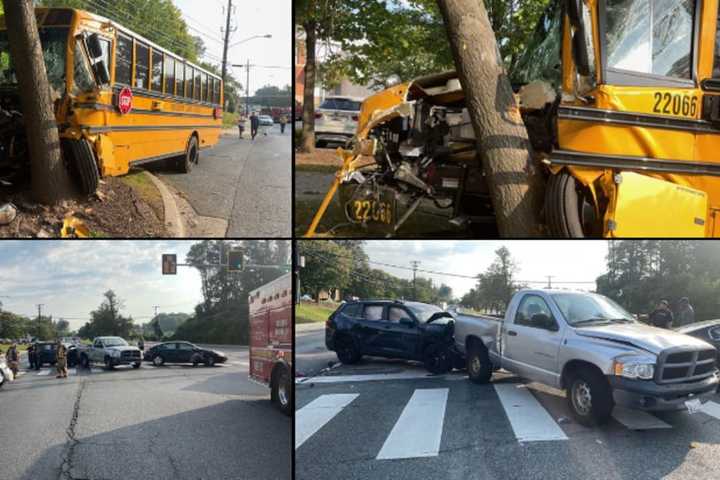 School Bus Crash Leaves Three With Injuries In Maryland