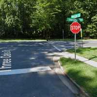 <p>The intersection of Sligo Creek Parkway and Three Oaks Drive in Silver Spring.</p>