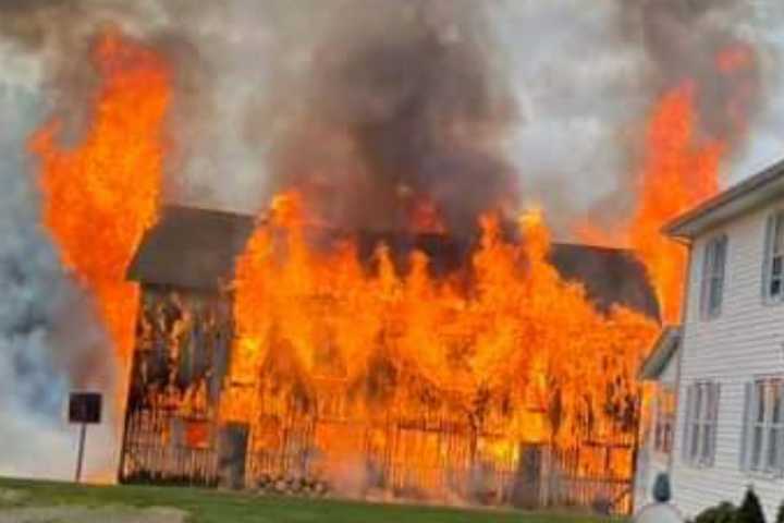 Two-Alarm Blaze Rips Through Hunterdon County Barn (PHOTOS)