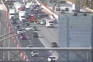 Traffic Backed Up On I-95 Following Multi-Vehicle Crash In Edgewood