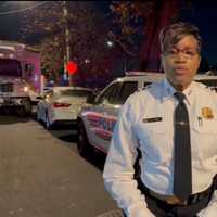 <p>Acting MPD Chief Pamela Smith at the scene of the shooting.</p>