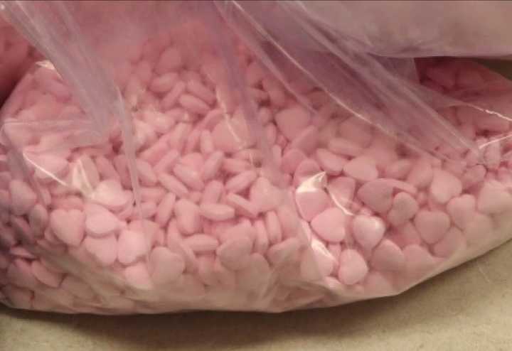 Police found more than 20 pounds of fentanyl pills shaped to look like candy hearts, the prosecutor said.&nbsp;