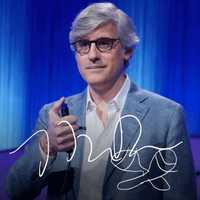 <p>Mo Rocca on the Jeopardy! stage.</p>