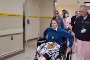 Sergeant Who Lost Use Of Legs In Intentional Crash Escorted To Walter Reed Hospital (VIDEOS)