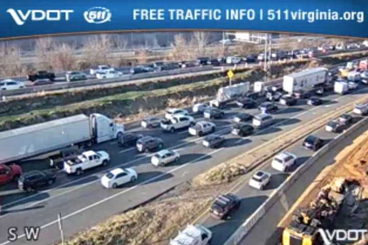 Traffic Comes To Standstill On I-495 For Police Activity In Virginia