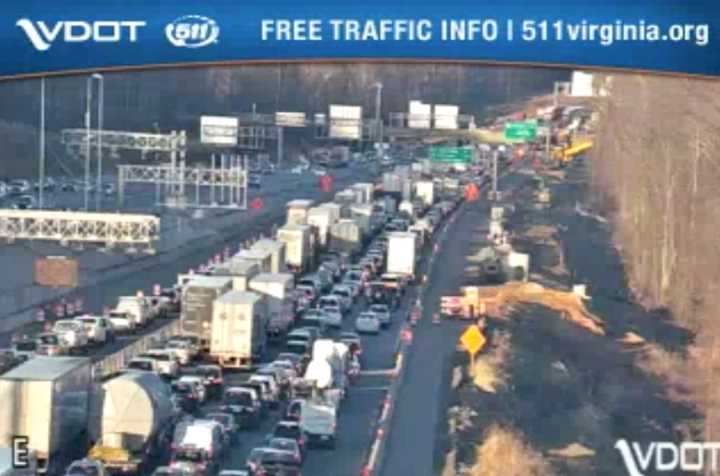 Traffic came to a stop in Fairfax County on Tuesday afternoon.