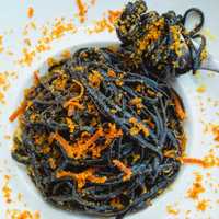 <p>Squid ink pasta.&nbsp;</p>