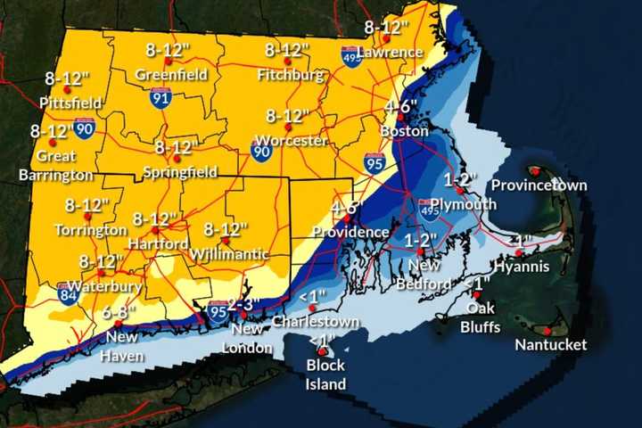 Updated Snow Predictions Show How Much Snow Coming To Western Mass This Weekend