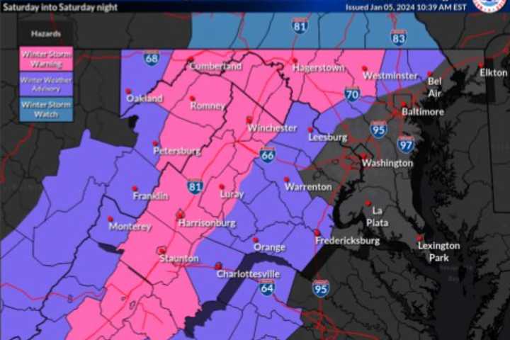 Winter Storm Warnings, Watches Issued In Parts Of DMV Region