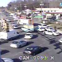 <p>Just a single lane was open on Georgia Avenue due to the crash in Montgomery County.</p>