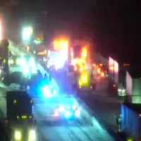 <p>The scene of the multi-vehicle crash on Interstate 83 that killed Joseph Biswa early Tuesday, January 16, 2024.
  
</p>