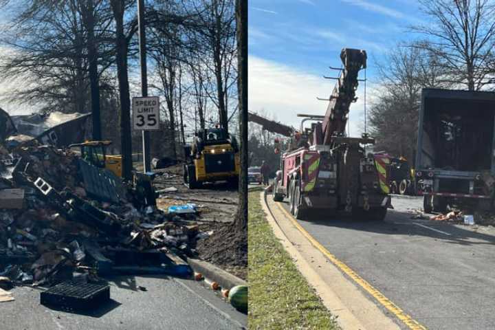 Wegmans Tractor-Trailer Fire Leads To Temporary Lane Closures In Maryland