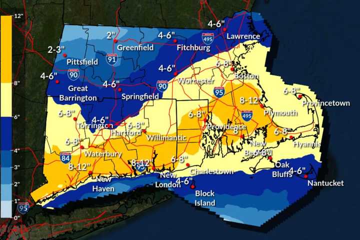 Lower Updated Snow Totals For Mass; Gov. Healey Says Residents Should Prepare Emergency Kits