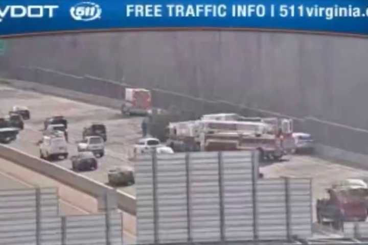 Toppled Tree Temporarily Ties Up Traffic On I-495 In Virginia