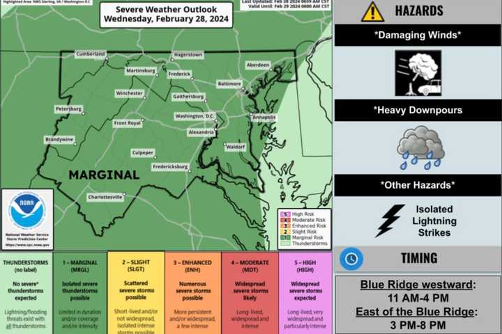 Lightning Strikes Possible As Storms Roll Through DMV Region: Forecasters