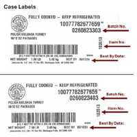 <p>The Johnsonville turkey kielbasa sausage case labels</p>