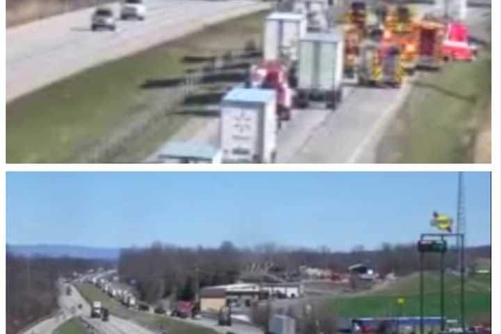 I-81 Traffic Creeps, Crawls Following 'Serious' Crash At PA/MD Line:PennDOT