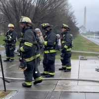 <p>DC Fire and EMS personnel at the scene</p>