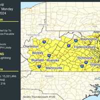 <p>The area is in for some violent storms on Monday.&nbsp;</p>