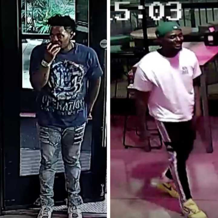 The wanted suspects who assaulted a person in the bathroom in Montgomery County.