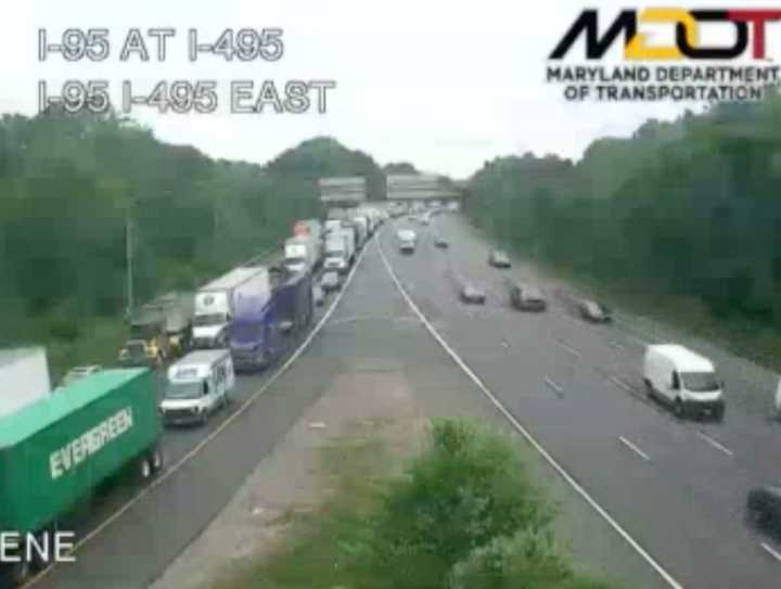 Traffic on I-95 at I-495 on Thursday morning.