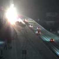 <p>The scene of the fatal crash on Interstate 83 during the snowstorm early Tuesday, January 16, 2024.</p>